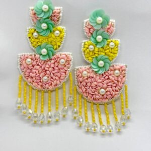 Tropical Cascade Beaded Earrings