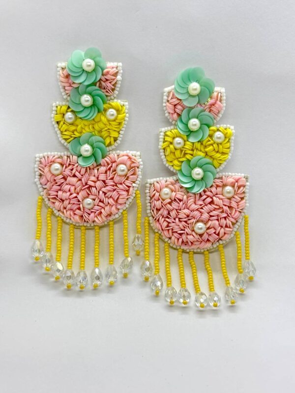 Tropical Cascade Beaded Earrings