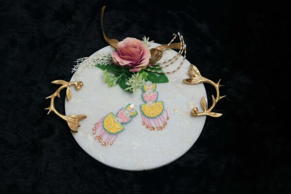 Tropical Cascade Beaded Earrings - Image 2