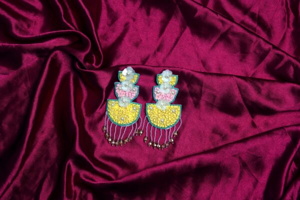 Tropical Cascade Beaded Earrings - Image 3