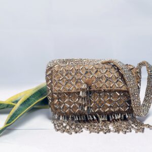 Gold Beaded Bag
