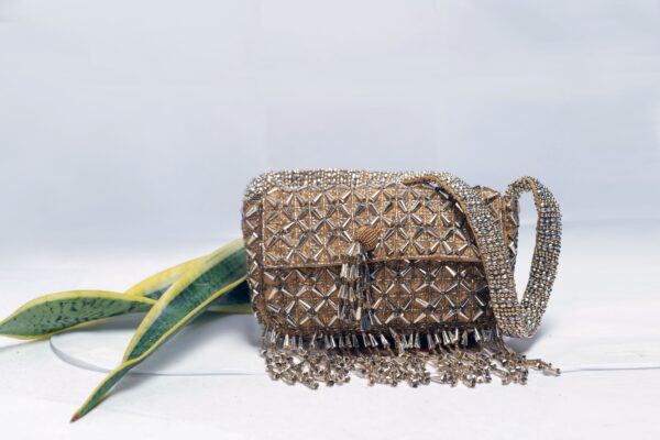 Gold Beaded Bag