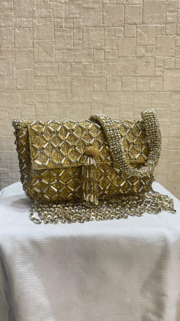 Gold Beaded Bag - Image 3