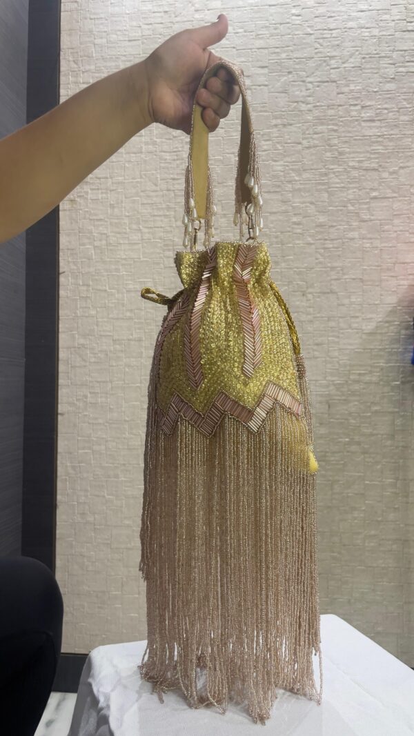 Pink Golden Tessel Bag - Image 2