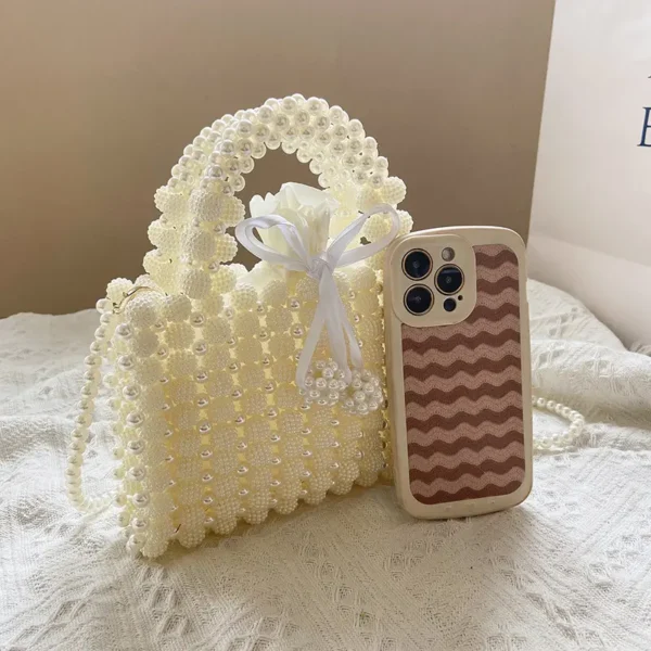 Pearl Beaded Handbag - Image 4