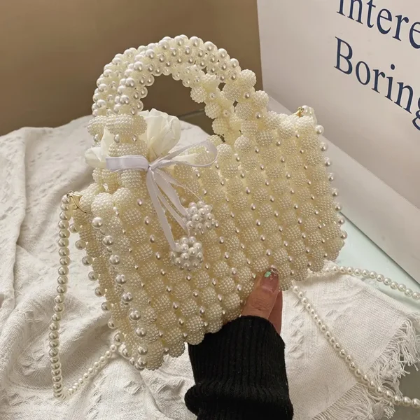 Pearl Beaded Handbag - Image 5