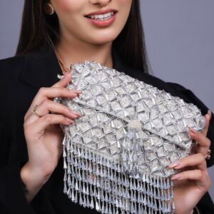 Silver Beaded Bag