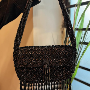 Black Beaded Bag