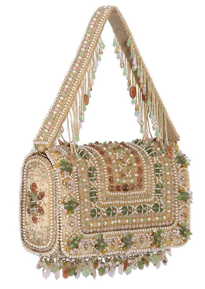 FLAPOVER CLUTCH SUBLIME PASTEL MULTI WITH HANDLE - Image 2