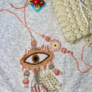 Pink Evil Eye Assorted Rakhi Set