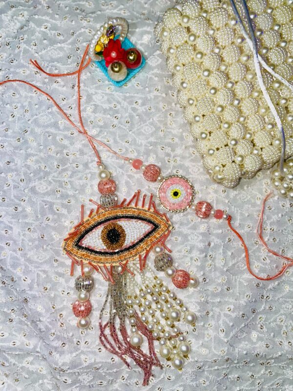 Pink Evil Eye Assorted Rakhi Set