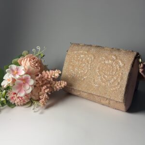 Rose Glimmer Clutch Bag
