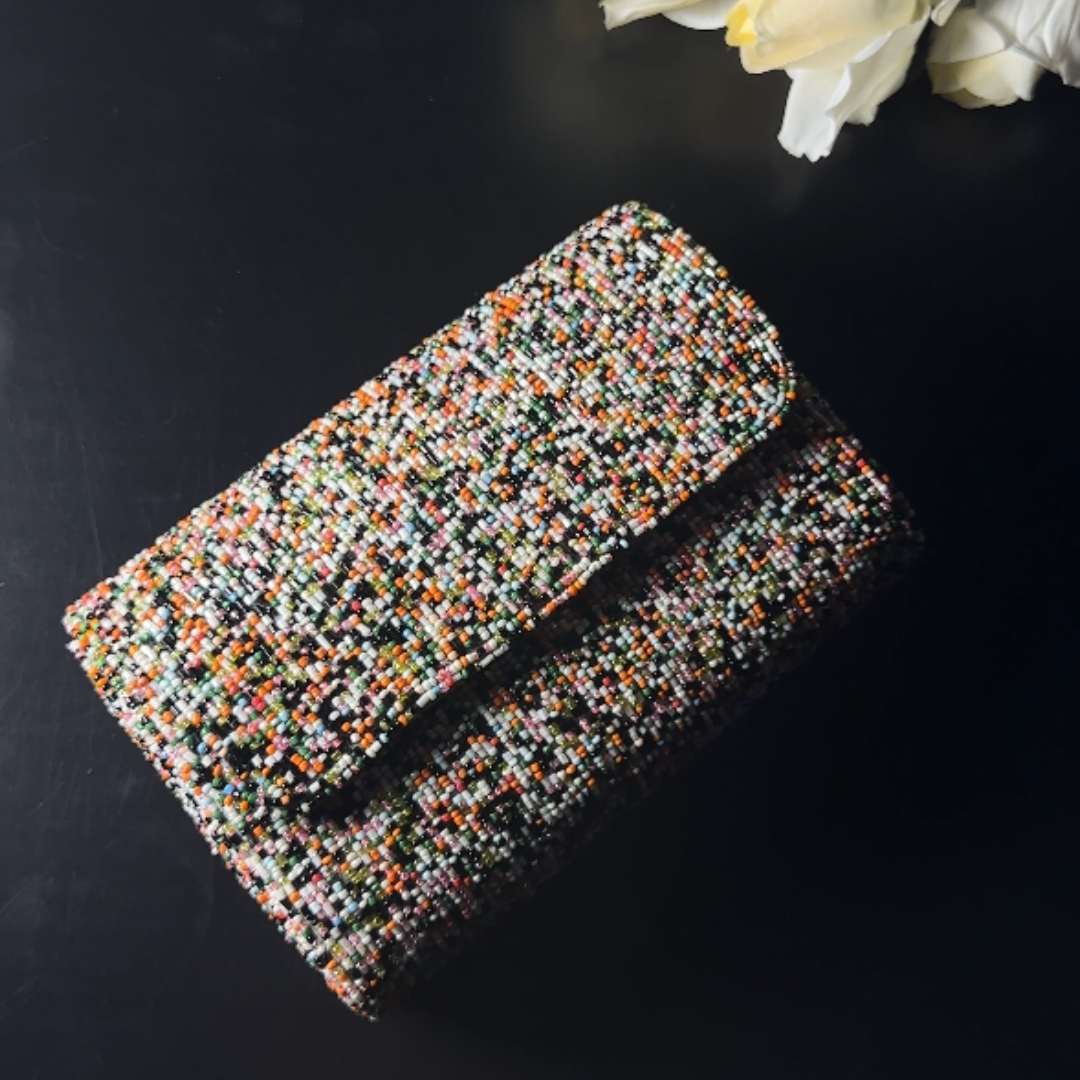 Confetti Mosaic Beaded Clutch