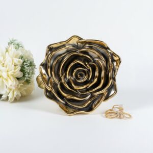 Brown Floral Designer Handbag