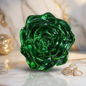 Green Floral Designer Handbag