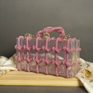 Blush Bead Charm Box Bag