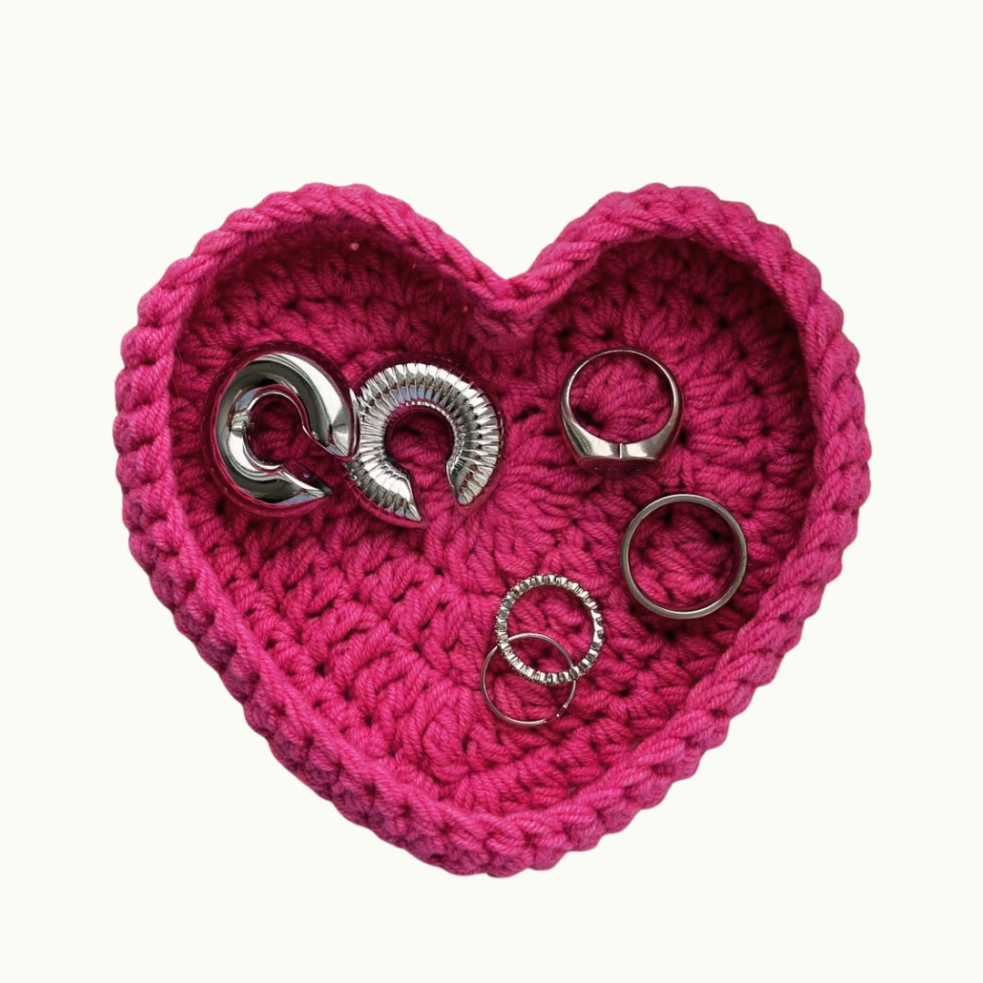Handmade Trinket Heart Tray - Pink Jewellery Organizer & Decorative Gift - Image 2