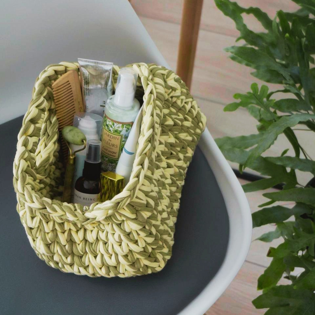 Crochet Clutch Bag – Beige Minimal Aesthetic Handbag for Women - Image 2